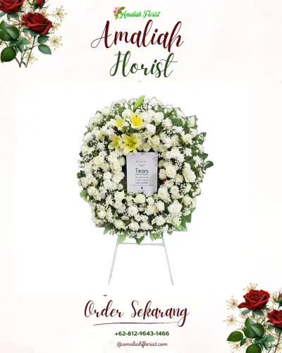 Krans Bunga Duka Cita di Gandaria Selatan