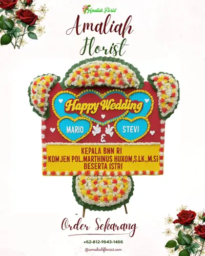 Karangan Papan Bunga Pernikahan di Gandaria Selatan